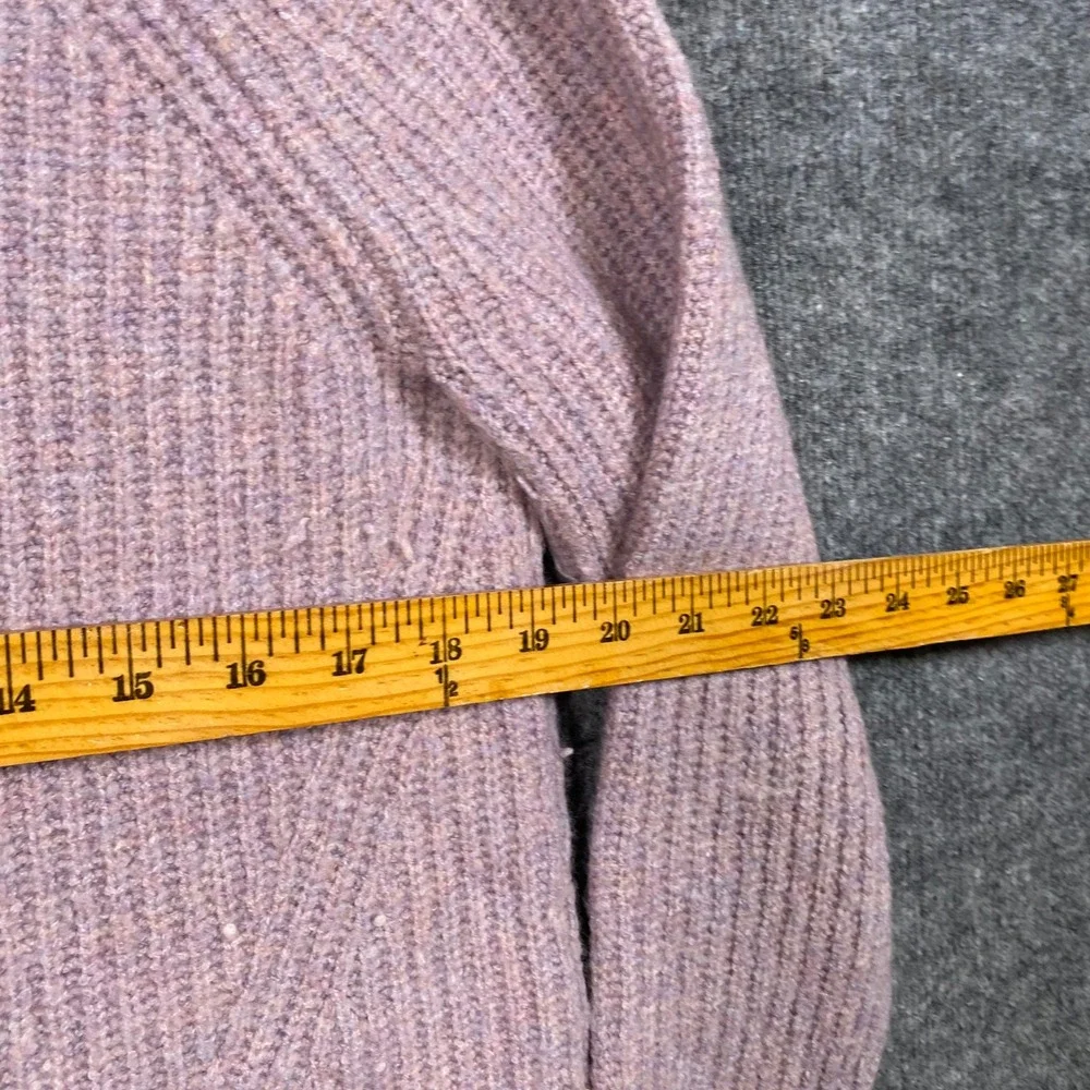 Madewell Womens Lilac Purple Ribbed Turtleneck Wool Blend Sweater AF521 Size S‎